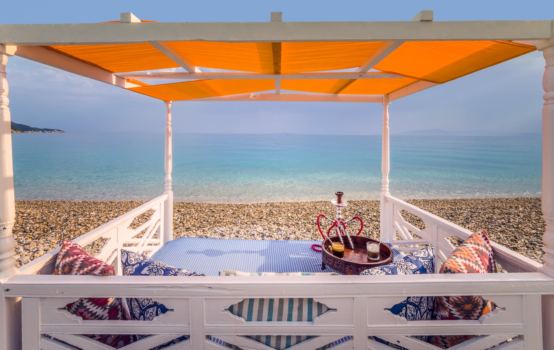 Griechenland Samos Kokkari Beach Cabbana